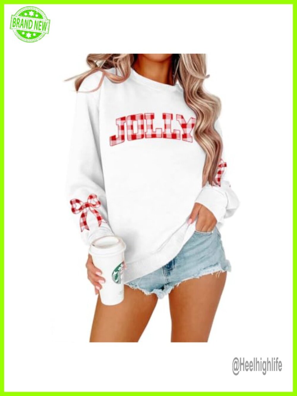 Women's Christmas Cat Sweatshirt Long Sleeve Crewneck Pullover Holiday